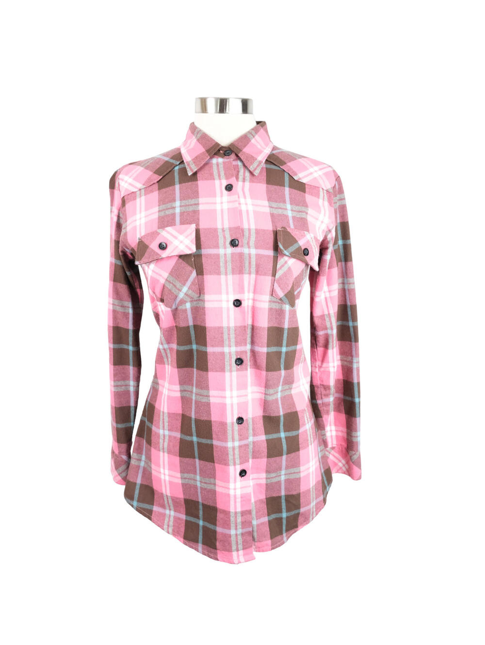 Ochenta Women's XXL (Runs small) Navy & Red Plaid Flannel Button Up Shirt